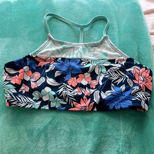 Girls floral bathing suit top!
